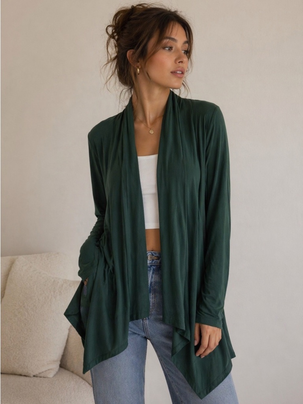 ✨ Dana Buchman Draped Cardigan – Effortless Everyday Chic ✨